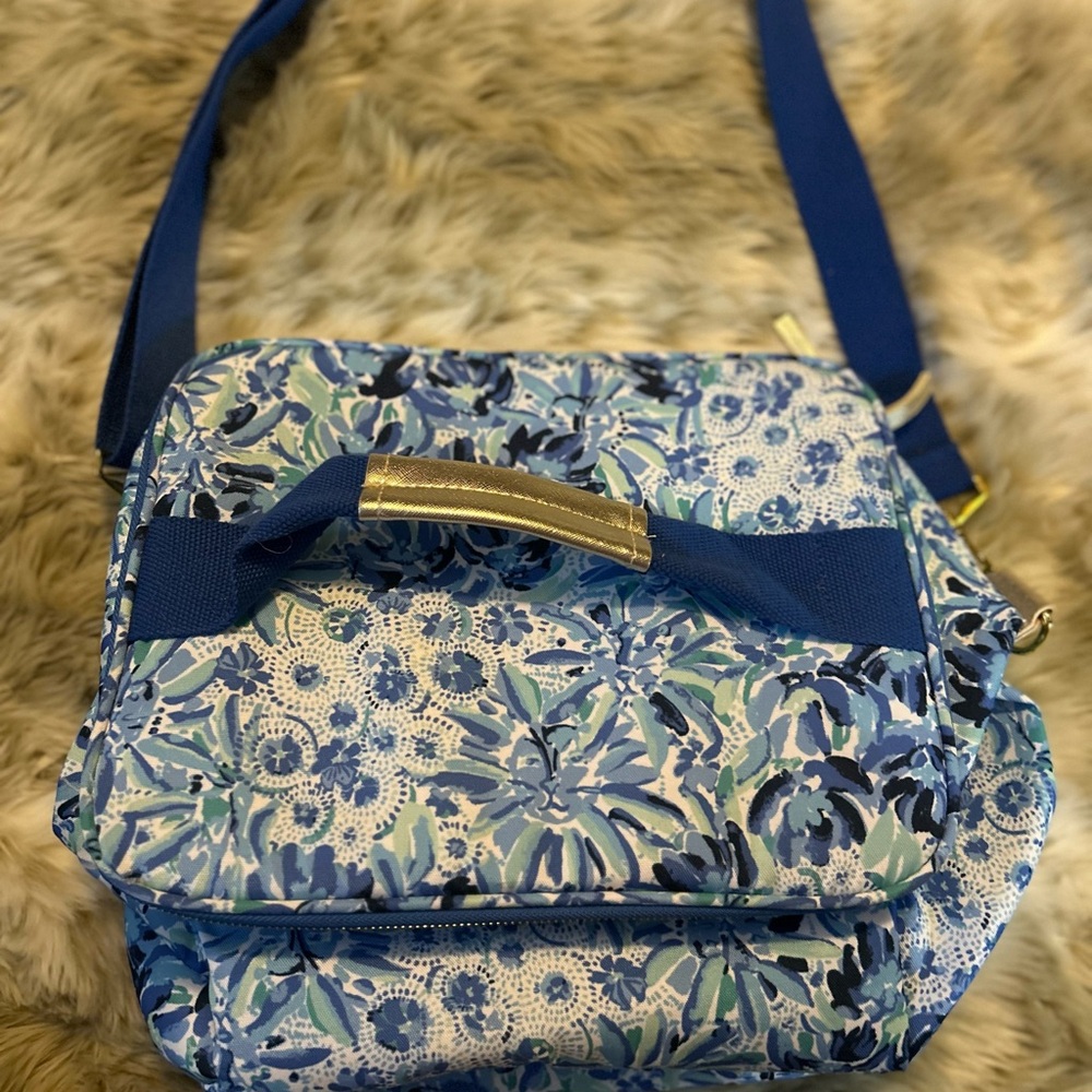 Lilly Pulitzer Floral Blue Cooler Bag
